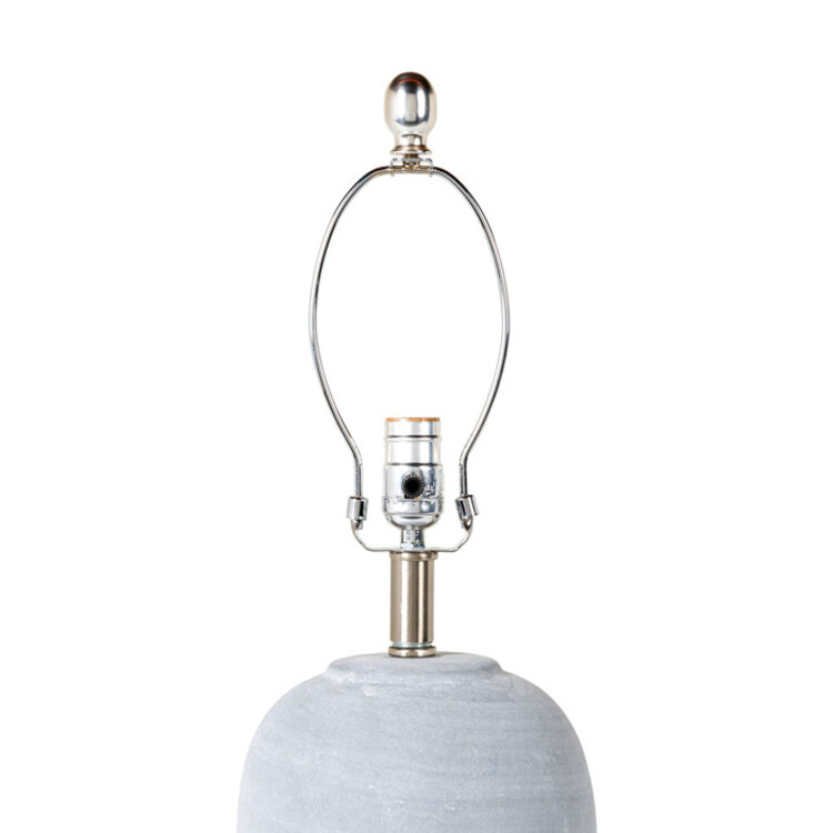 MATERA TABLE LAMP, ANTIQUED GRAY