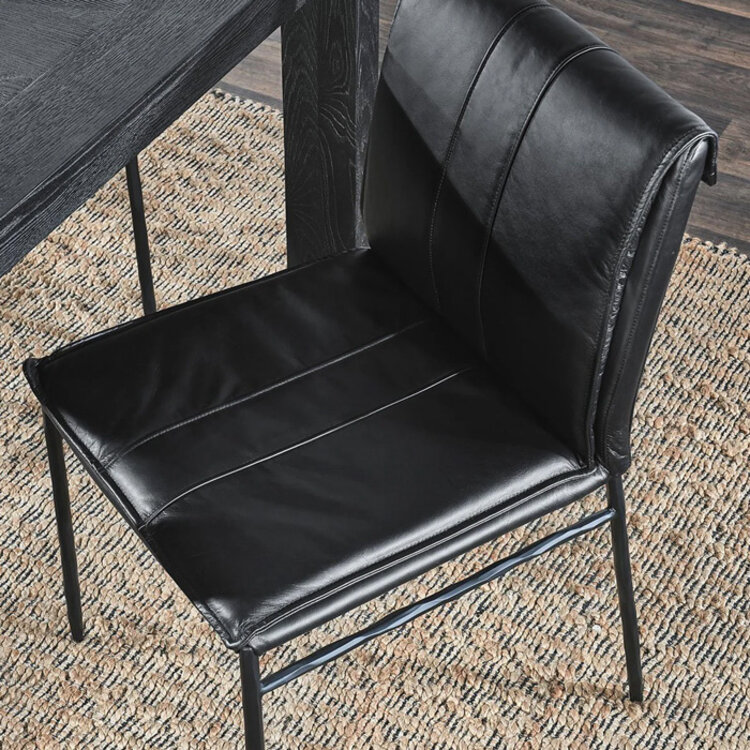 MYERS LEATHER DINING CHAIR