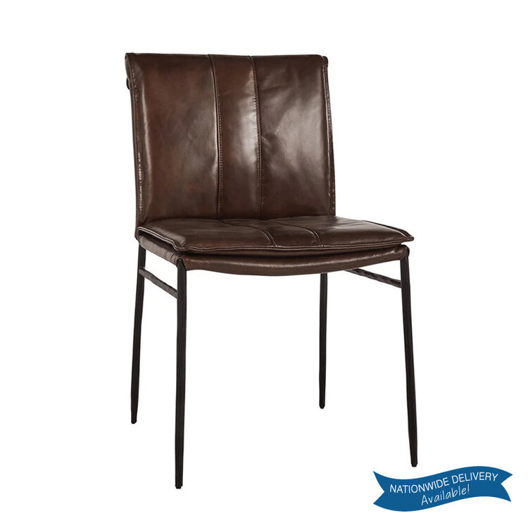 MYERS LEATHER DINING CHAIR