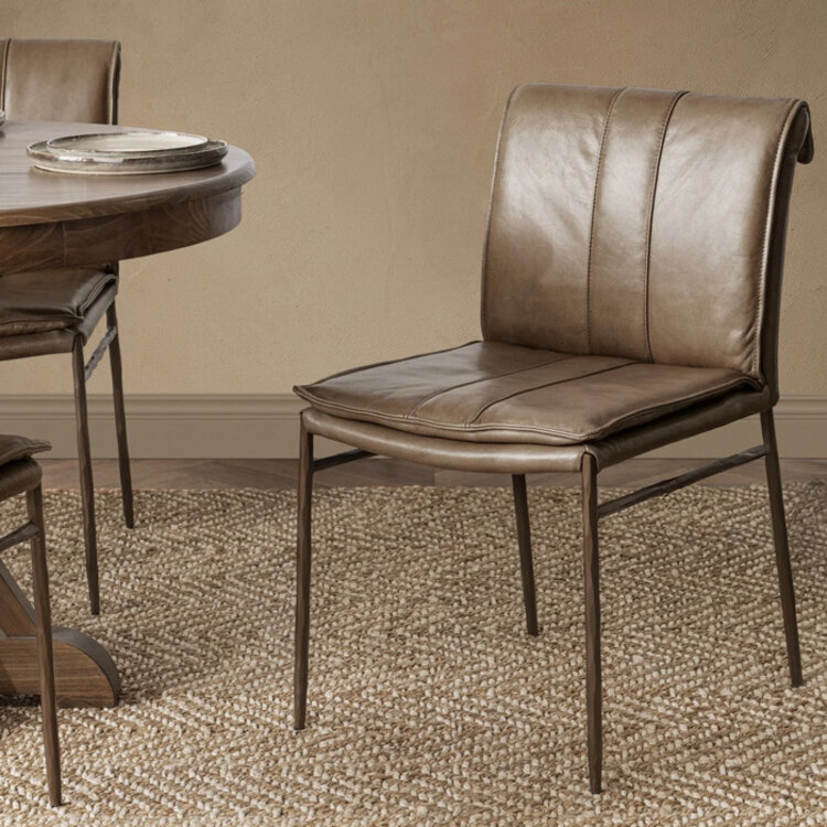 MYERS LEATHER DINING CHAIR