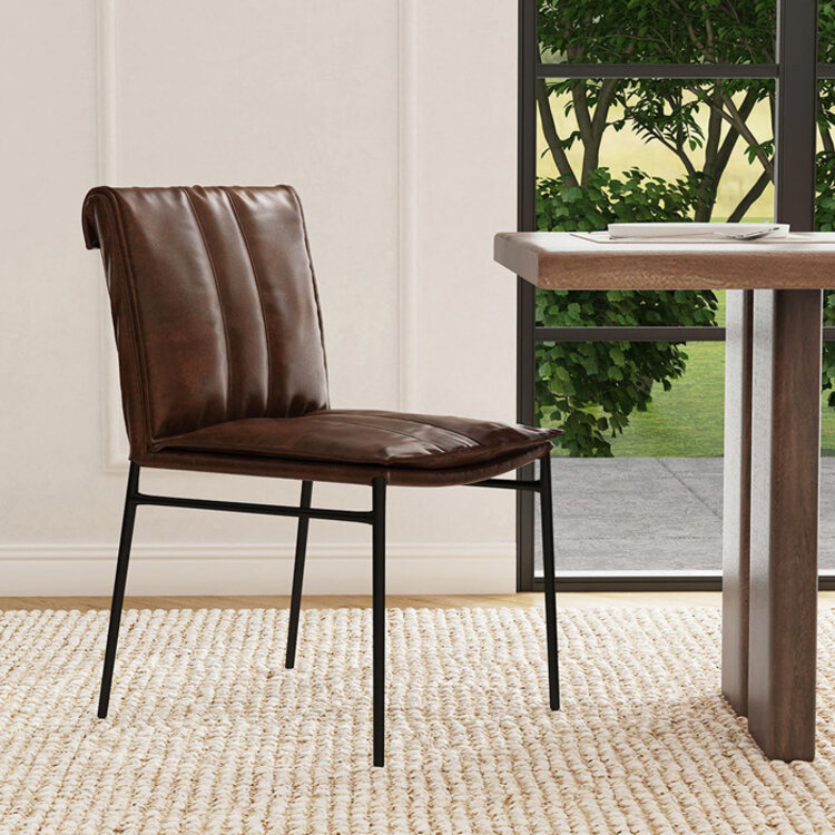 MYERS LEATHER DINING CHAIR