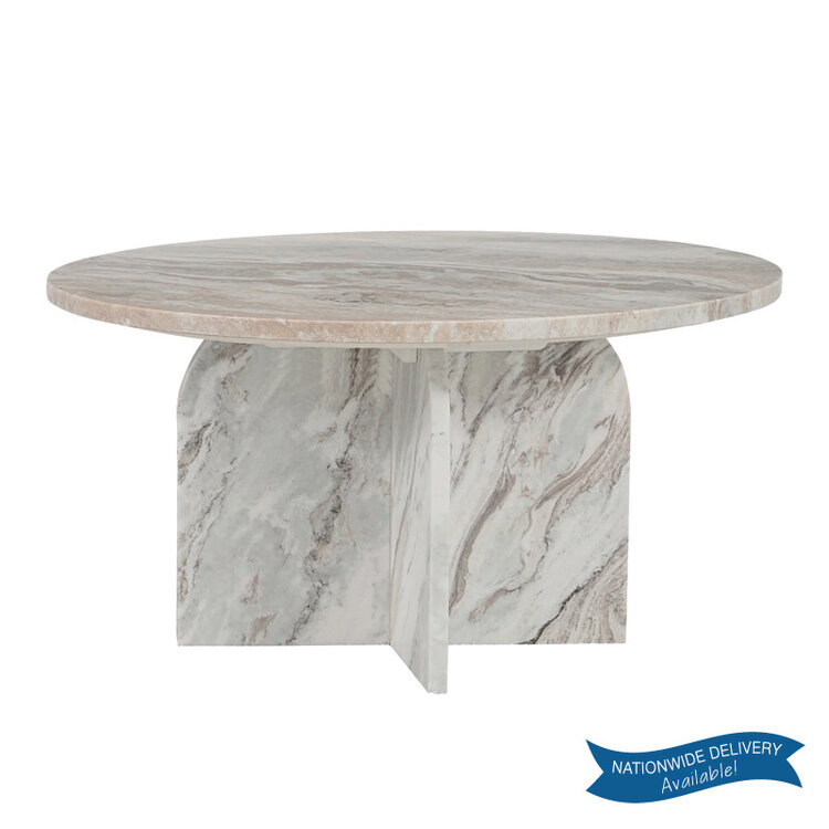 REHILA ROUND MARBLE COFFEE TABLE