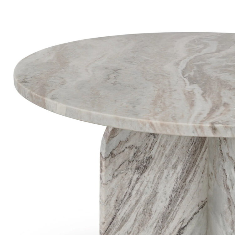 REHILA ROUND MARBLE COFFEE TABLE