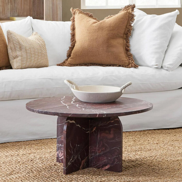 REHILA ROUND MARBLE COFFEE TABLE