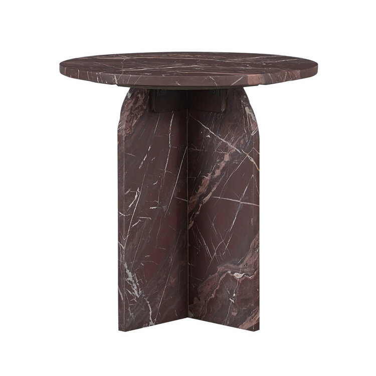 REHILA ROUND MARBLE END TABLE