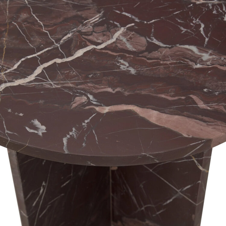 REHILA ROUND MARBLE END TABLE