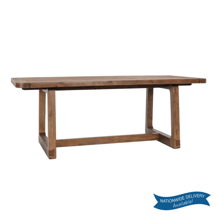 LAYNE EXTENSION DINING TABLE, SMOKE BROWN