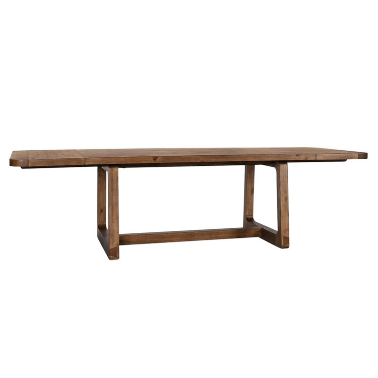 LAYNE EXTENSION DINING TABLE, SMOKE BROWN