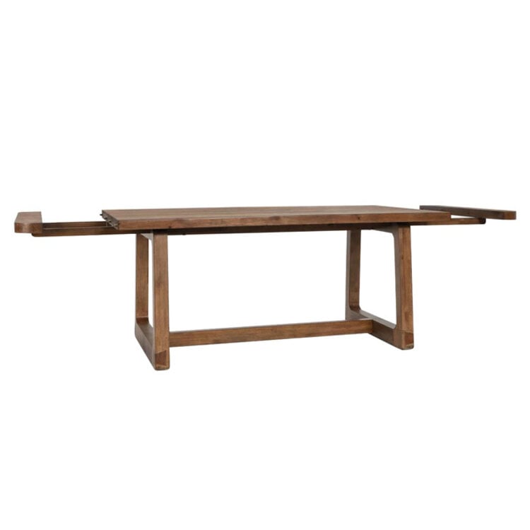 LAYNE EXTENSION DINING TABLE, SMOKE BROWN