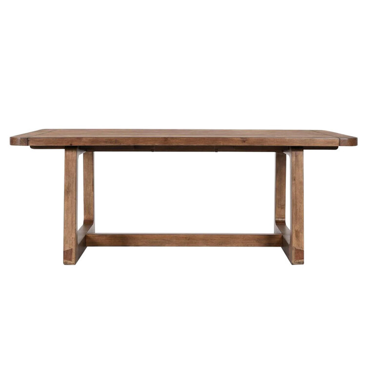 LAYNE EXTENSION DINING TABLE, SMOKE BROWN