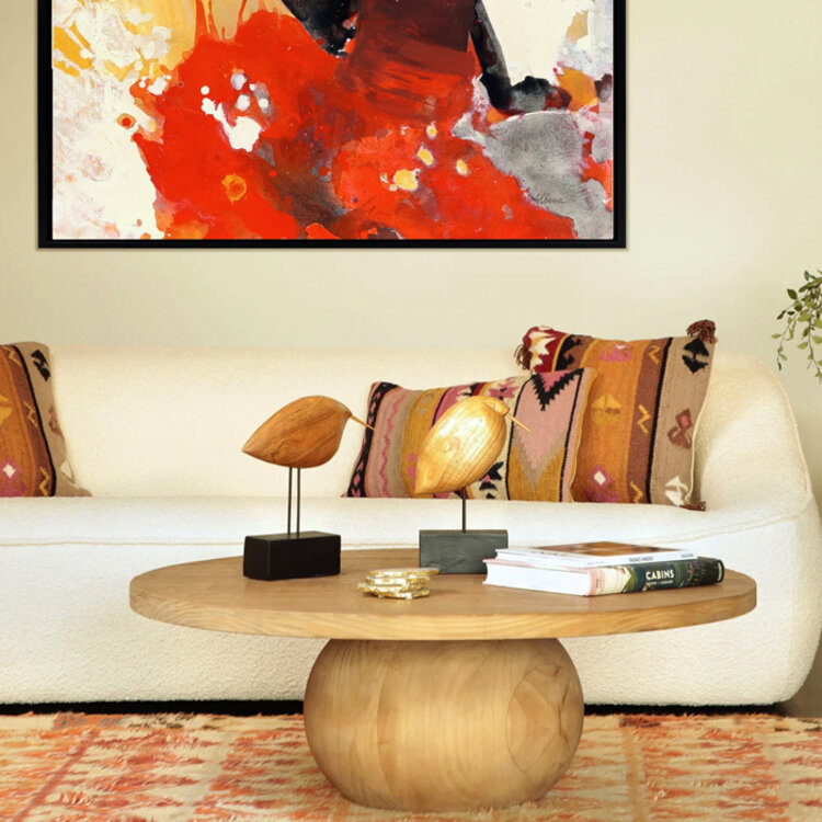 BENQUE ROUND COFFEE TABLE, NATURAL