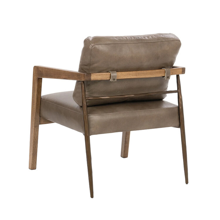 LYLE LEATHER CHAIR, TRUFFLE BROWN