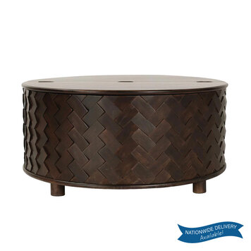 ESTHER ROUND STORAGE COFFEE TABLE