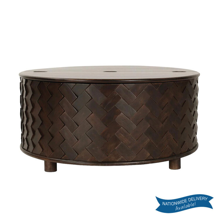 ESTHER ROUND STORAGE COFFEE TABLE