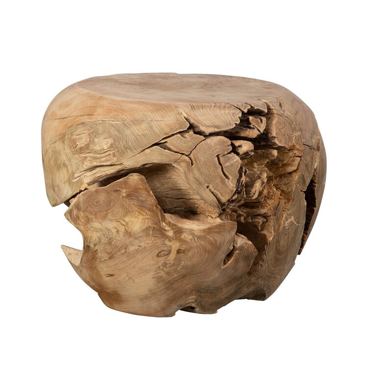 SOLAR SIDE TABLE, BLEACHED TEAK