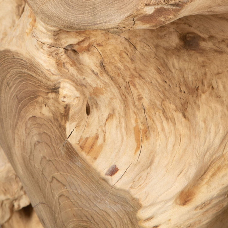 SOLAR SIDE TABLE, BLEACHED TEAK