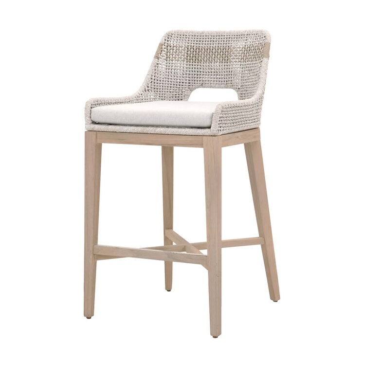 TABULA OUTDOOR STOOL, WASHED EVER TEAK