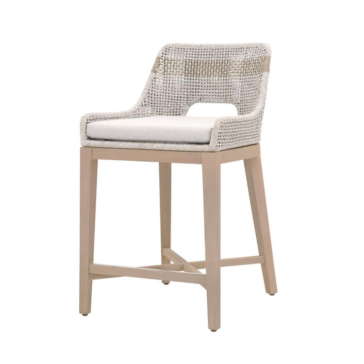 TABULA OUTDOOR STOOL, WASHED EVER TEAK