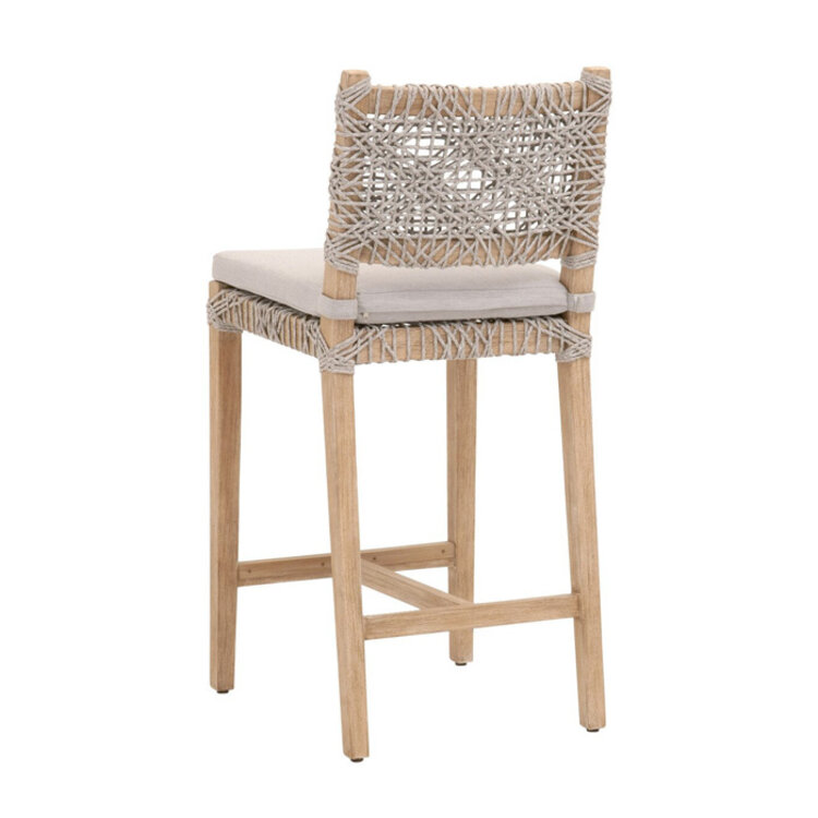 BOCA COUNTER STOOL, WHITE & TAUPE