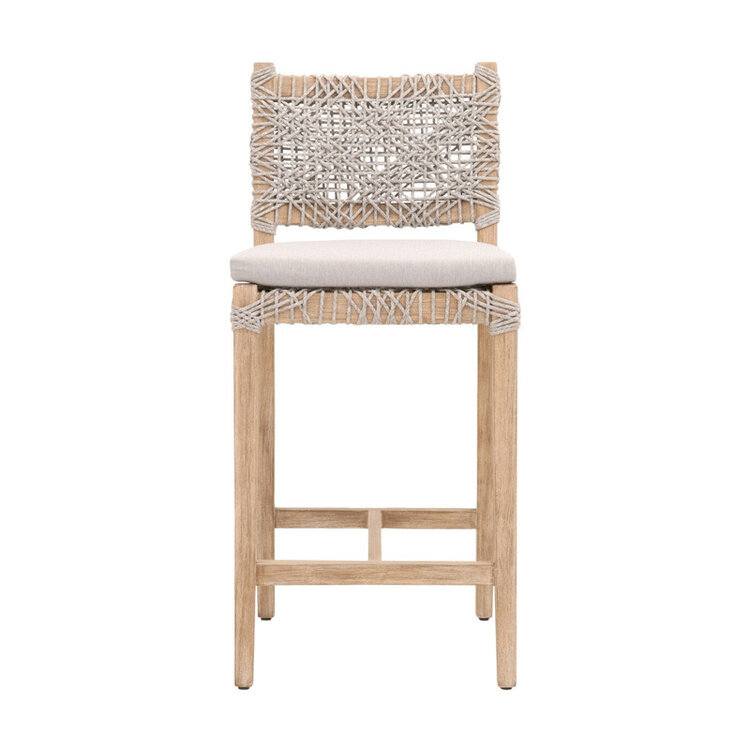 BOCA COUNTER STOOL, WHITE & TAUPE