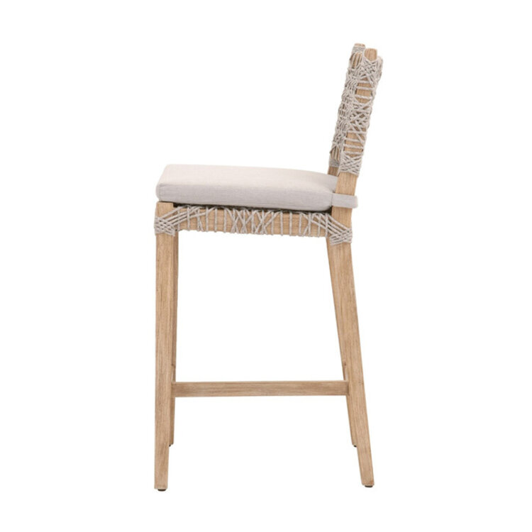 BOCA COUNTER STOOL, WHITE & TAUPE