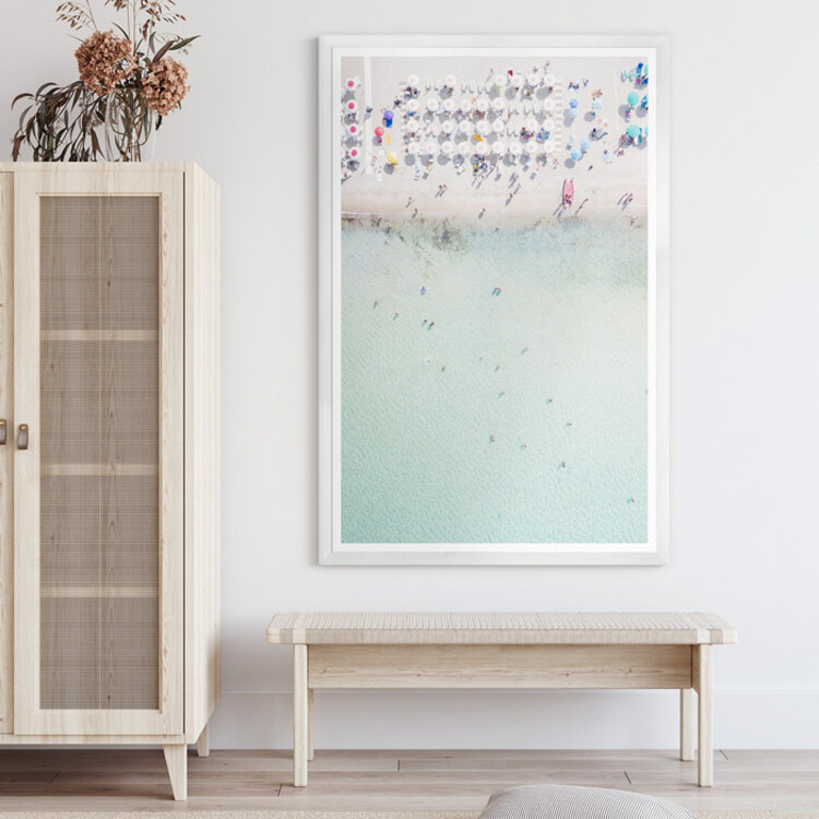 PASTEL BEACH VIEW II FRAMED PRINT