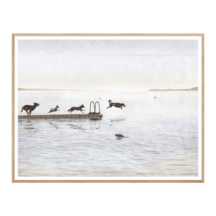 DOGS DAY FRAMED PRINT