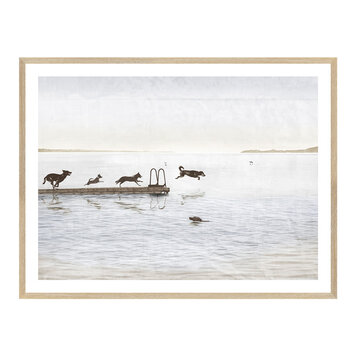 DOGS DAY FRAMED PRINTS