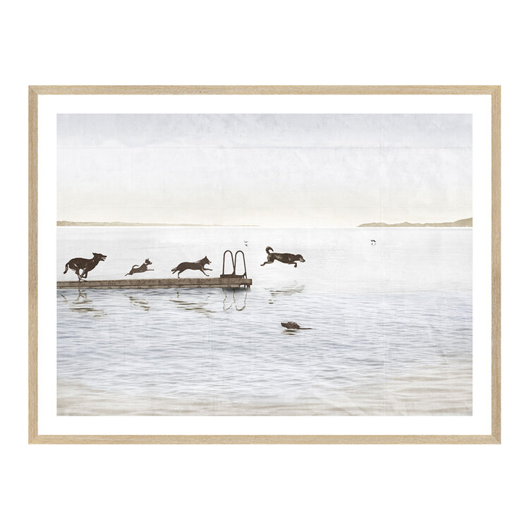 DOGS DAY FRAMED PRINT