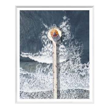 PIER FROM ABOVE FRAMED PRINTS