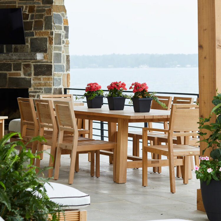 SUMMER CLASSICS LUCY OUTDOOR TEAK DINING CHAIR