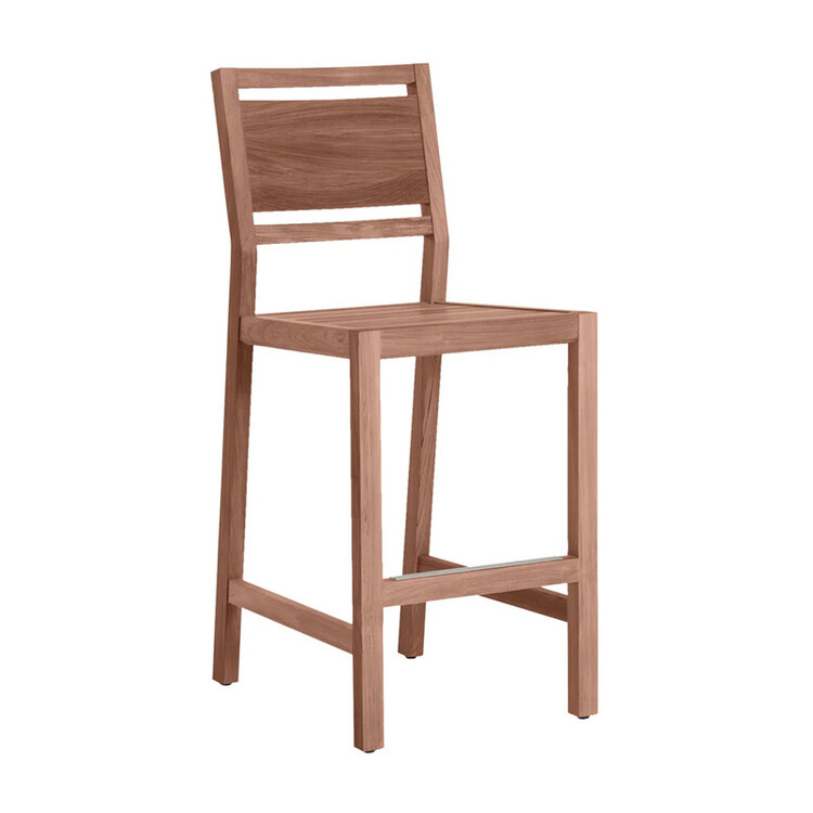 SUMMER CLASSICS LUCY OUTDOOR TEAK STOOL