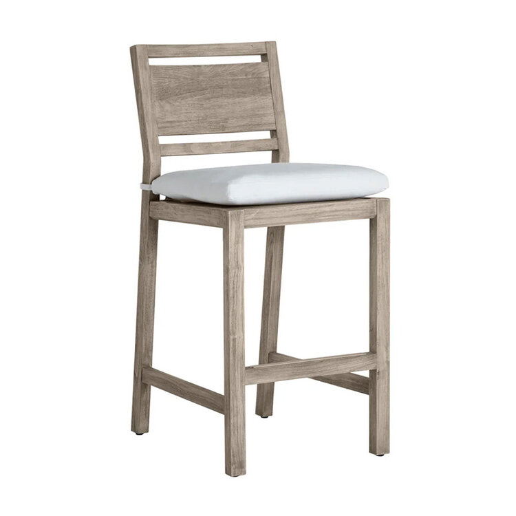 SUMMER CLASSICS LUCY OUTDOOR TEAK STOOL