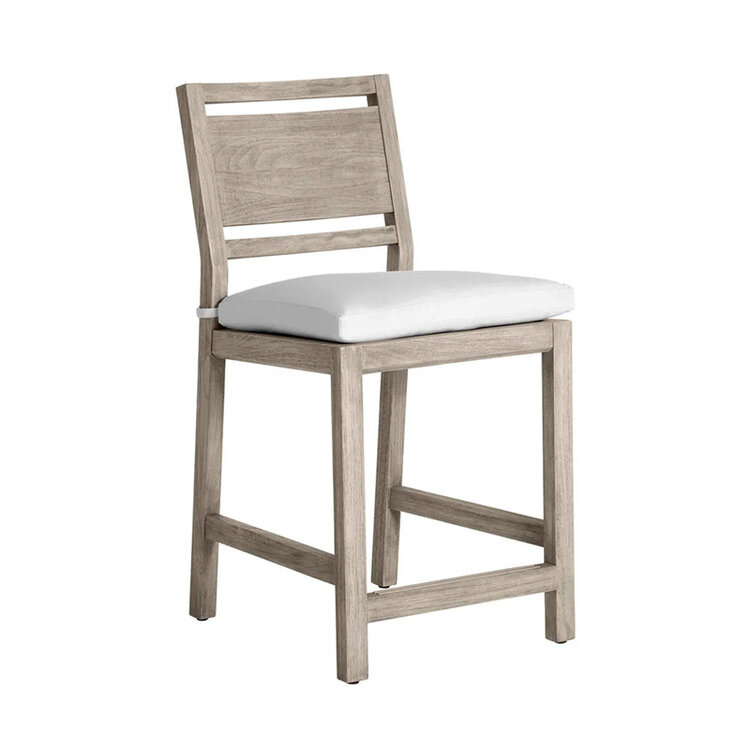 SUMMER CLASSICS LUCY OUTDOOR TEAK STOOL