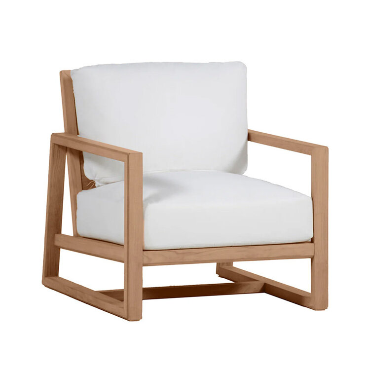 SUMMER CLASSICS LUCY OUTDOOR TEAK CLUB CHAIR
