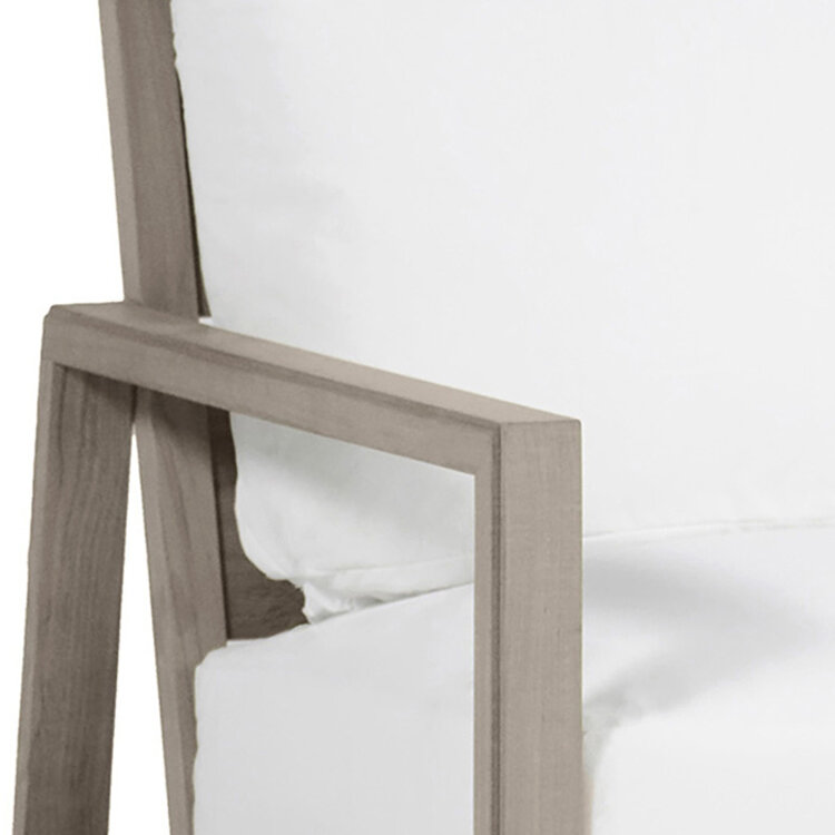 SUMMER CLASSICS LUCY OUTDOOR TEAK CLUB CHAIR