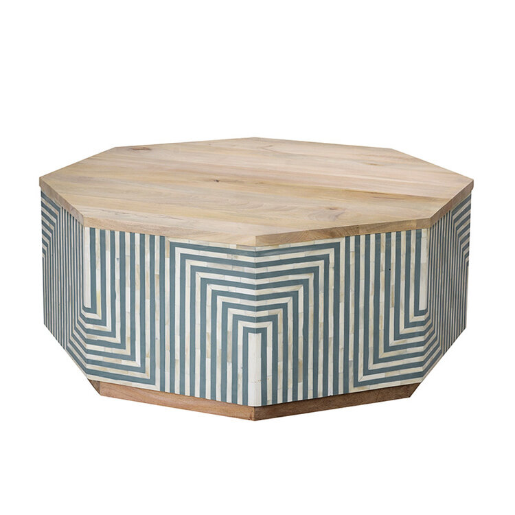ROCKFORD WHOLESALE JEST COFFEE TABLE, MISTY BLUE