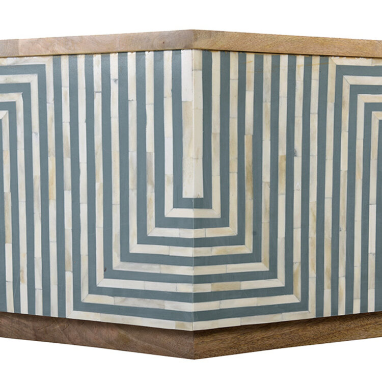 ROCKFORD WHOLESALE JEST COFFEE TABLE, MISTY BLUE