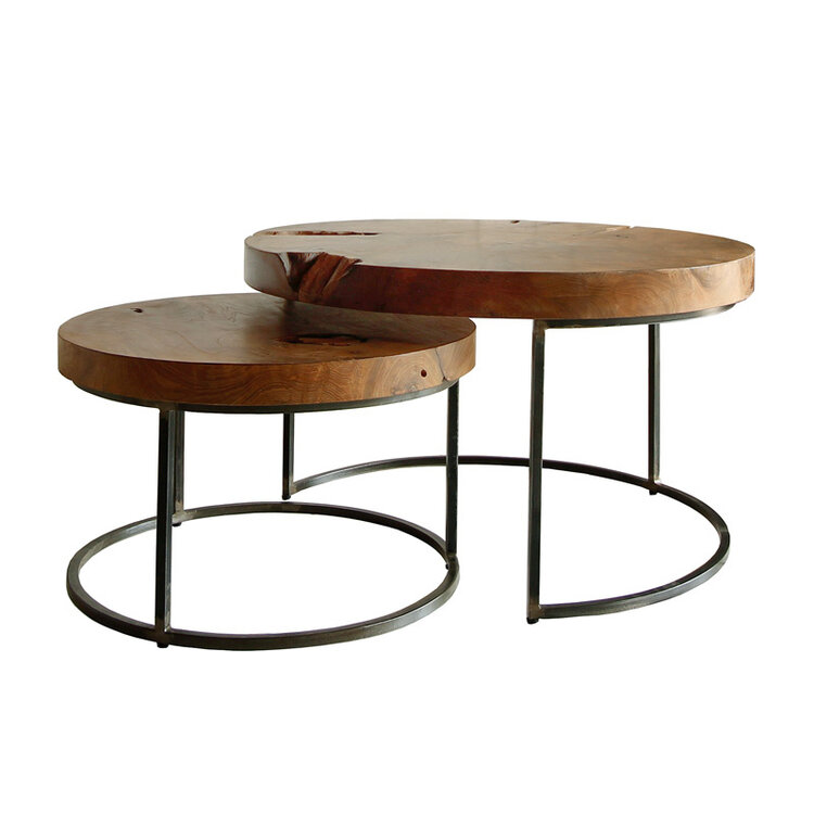 VITO TEAK NESTING COFFEE TABLE
