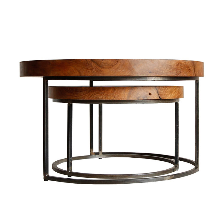 VITO TEAK NESTING COFFEE TABLE