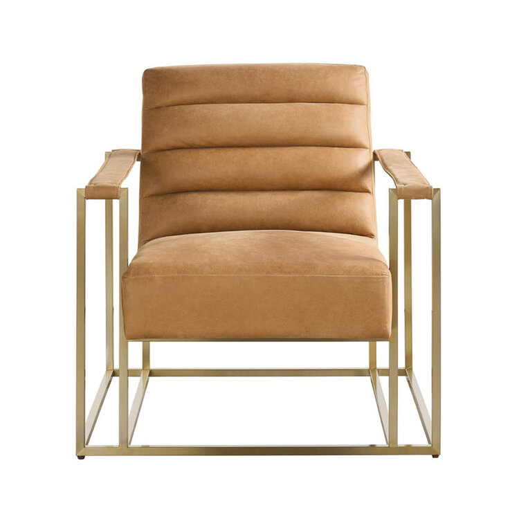 JANSSON LEATHER CHAIR, SANDSTONE