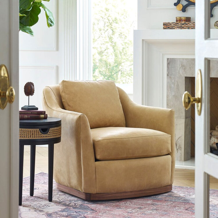 RENNY LEATHER SWIVEL CHAIR