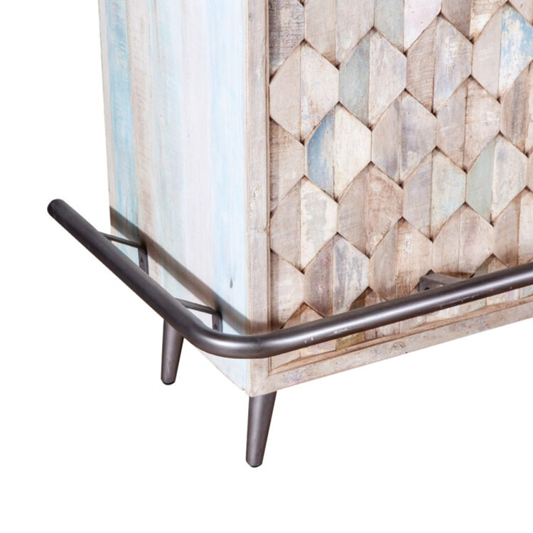 HOME TRENDS DESIGN MALTA BAR, VINTAGE TEAL