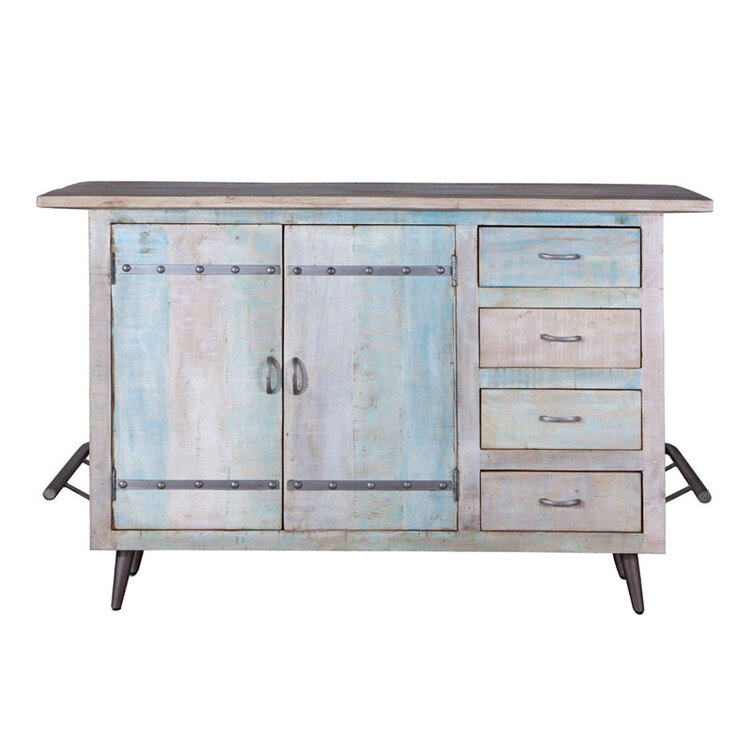 HOME TRENDS DESIGN MALTA BAR, VINTAGE TEAL