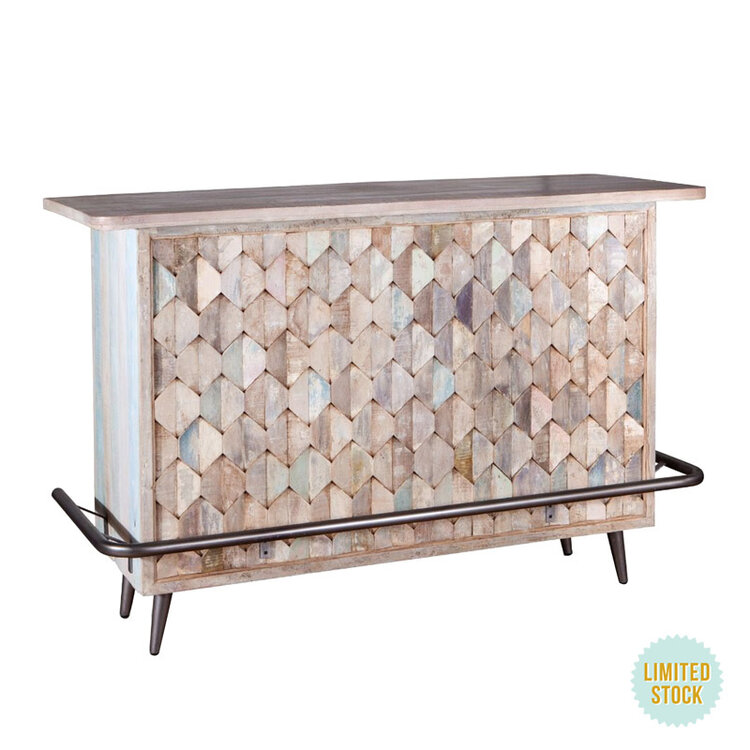 HOME TRENDS DESIGN MALTA BAR, VINTAGE TEAL