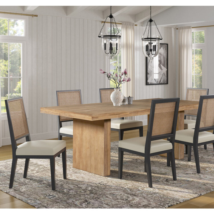 BEDFIELD PLINTH DINING TABLE, BRUSHED SMOKE