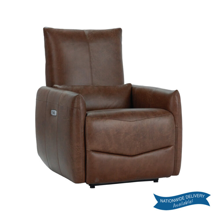 THATCHER LEATHER POWER RECLINER