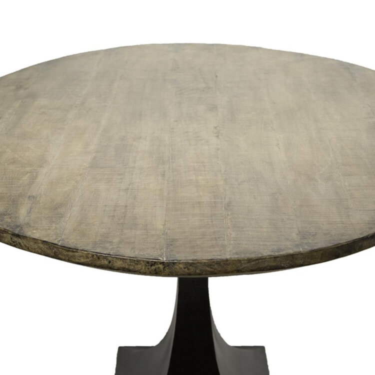 MAKIDA ROUND DINING TABLE, ANTIQUE