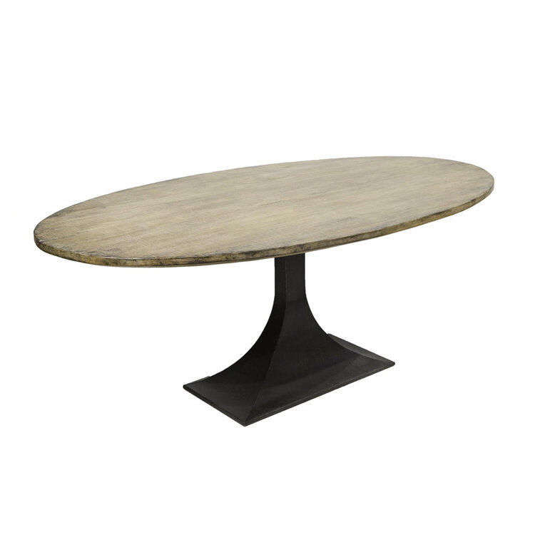 MAKIDA ROUND DINING TABLE, ANTIQUE