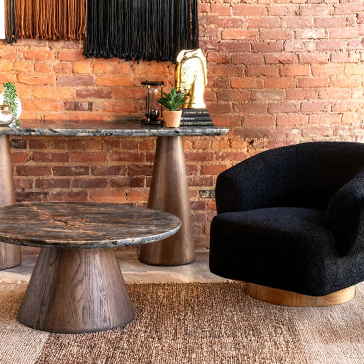 HOME TRENDS DESIGN VIVIAN ROUND COFFEE TABLE
